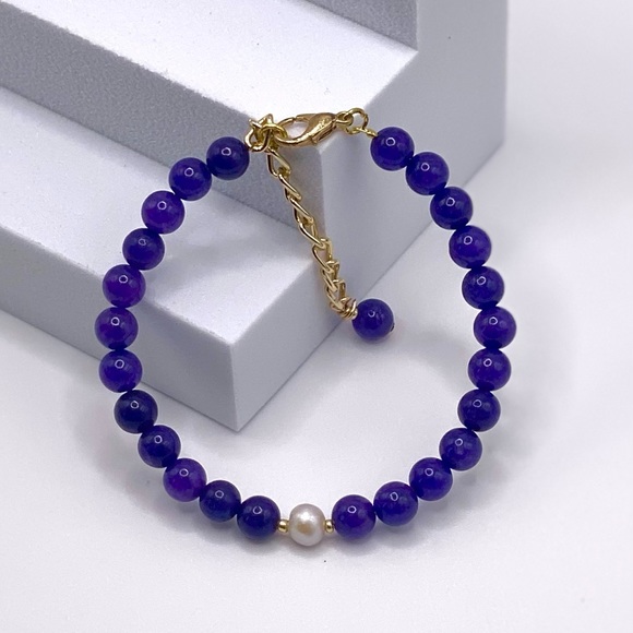 Beautiful Blue Jade Bracelet - Picture 11 of 15